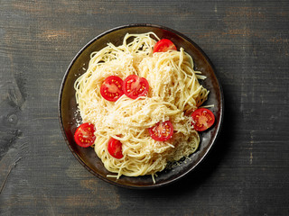 plate of pasta spaghetti