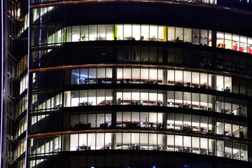Obraz premium Office building at night