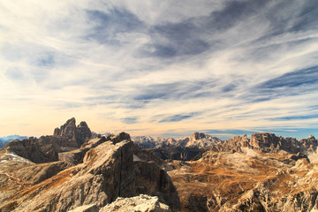 Fototapeta premium Autumn trekking in the alpine Pusteria valley