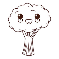 Broccoli kawaii cartoon