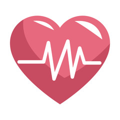 Medical heartbeat symbol
