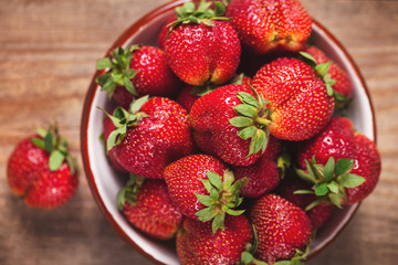 strawberries in a bowl