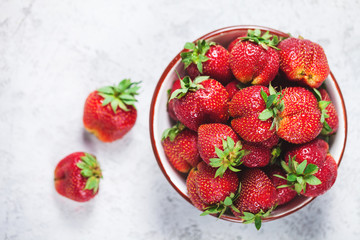 strawberries in a bowl