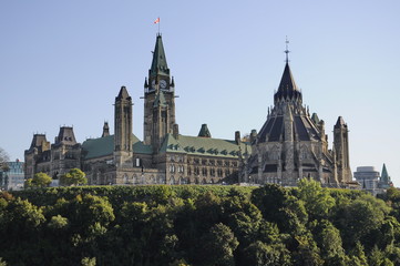 Fototapeta na wymiar Parliament Hill in Ottawa, Canada