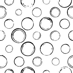 Seamless pattern with hand drawn circles.