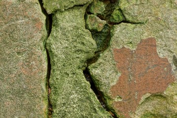 stone texture of a concrete wall with cracks
