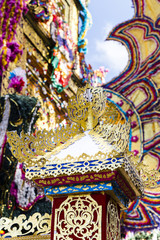 Spectacular colours for a Royal Cremation, Ubud, Bali, Indonesia
