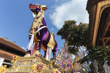 Spectacular colours for a Royal Cremation, Ubud, Bali, Indonesia