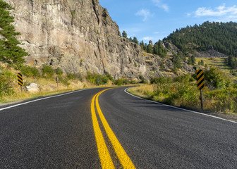 Mountain Highway along the Missouri river in Montana