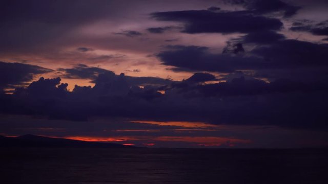 Time Lapse of sea during sunset, Brela, Croatia