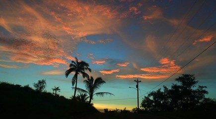  Cloud designs in the skies at sunset