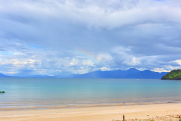 Beautiful Cloudy view at Karatsu Bay, Saga Prefecture, Japan