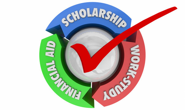 Scholarship Financial Aid Work-Study Education College Savings 3d Illustration