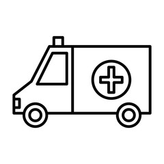 ambulance car isolated icon