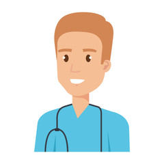 medical surgeon with stethoscope avatar character