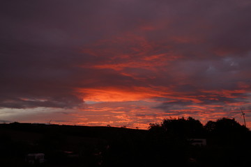 Sonnenuntergang in Mainstockheim  Unterfranken - Bayern