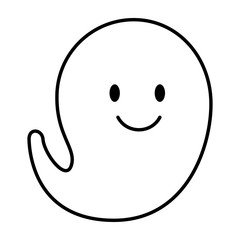 happy halloween ghost character