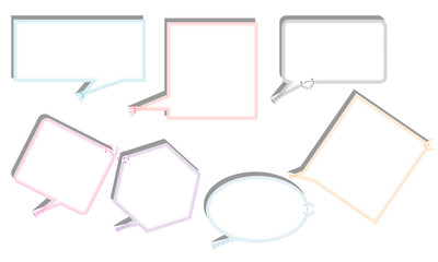 abstract hand drawn vector bubble speech quote box frame template