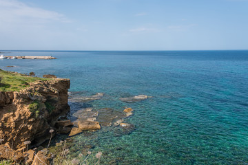 Coast of the Mediterranean at San Marco di Castellabate Italy
