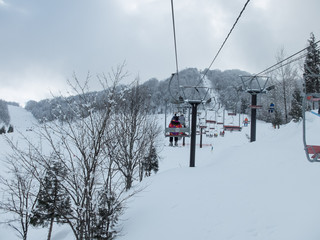 スキー場 リフトからの風景