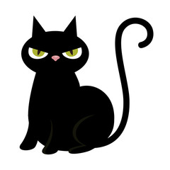 halloween black cat character