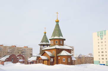 The temple in honor of the assumption of the blessed Virgin. Novosibirsk, Russia