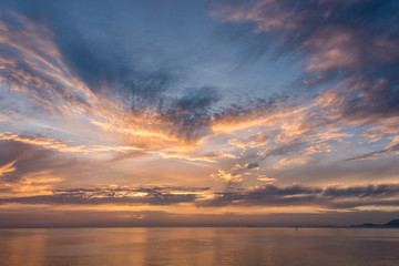 Sunset and Cloudscape at San Marco di Castellabate Italy