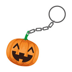 halloween key chain with pumpkin