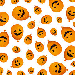 halloween balloon helium with faces pattern