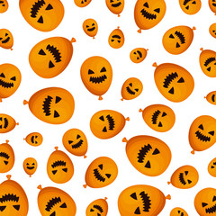 halloween balloon helium with faces pattern