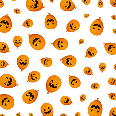 halloween balloon helium with faces pattern