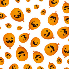 halloween balloon helium with faces pattern