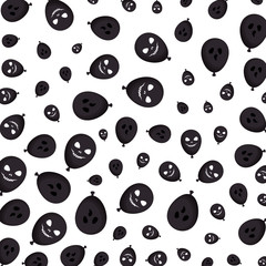 halloween balloon helium with faces pattern