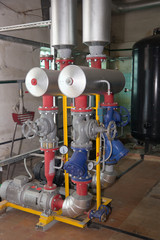 The equipment of the boiler plant. The production of hot water for industrial processes