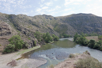 The upper reaches of the river Mtkvari. Historical region of Georgia - Meskheti