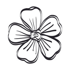 beautiful flower isolated icon