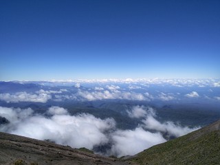sky from the heights of the Irazú Volcano