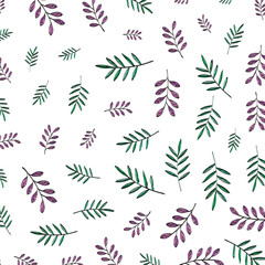 branches with leafs pattern background
