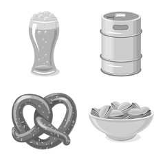 Vector illustration of pub and bar sign. Collection of pub and interior stock symbol for web.