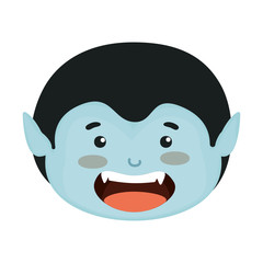 head boy dressed up as a halloween dracula