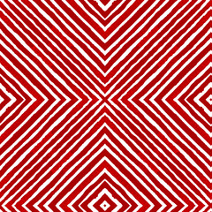 Red Geometric Watercolor. Curious Seamless Patter