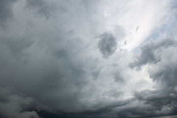 Overcast sky of coming storm