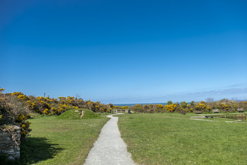 Path at Breakwater Country Park on Anglesey in Wales - UNited Kingdom