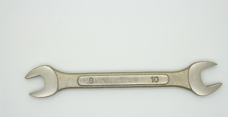 Construction tools equipment on white background