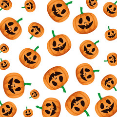 happy halloween pumpkins pattern