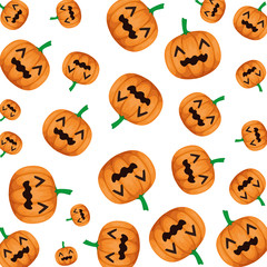 happy halloween pumpkins pattern