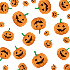happy halloween pumpkins pattern