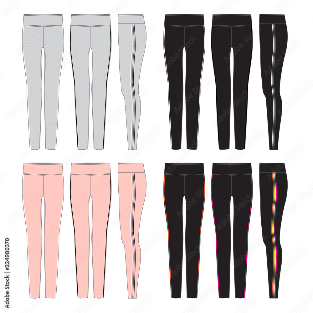 Wall mural Vector template for Womens Leggings