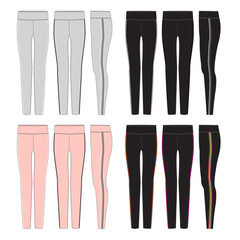 Vector template for Womens Leggings