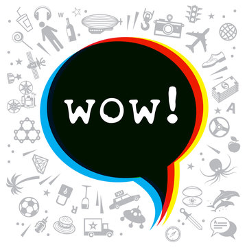 Wow -  Poster, Banner or Abstract Design